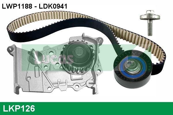 LUCAS LKP126: Veepump + hammasrihmakomplekt Hamm.hulk: 96, Laius: 17,3mm, PTFE (Polytetrafluorethylen)' ga