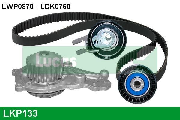 LUCAS LKP133: Veepump + hammasrihmakomplekt Hamm.hulk: 135, Laius: 25,4mm