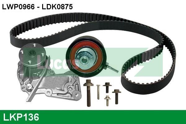LUCAS LKP136: Veepump + hammasrihmakomplekt Hamm.hulk: 117, Laius: 22mm
