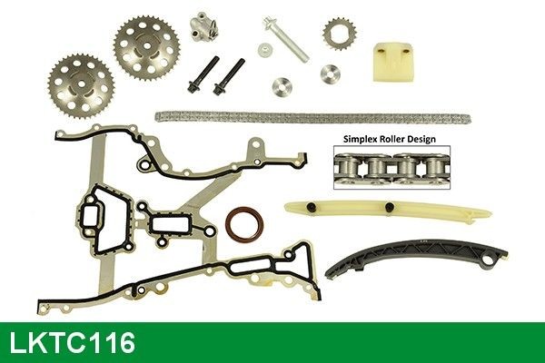 LUCAS LKTC116: Kit de cadena de distribución arriba, con juntas, con rueda dentada