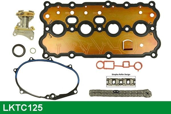 LUCAS LKTC125: Kit de cadena de distribución Cabeza cilíndrica, con juntas, sin rueda dentada