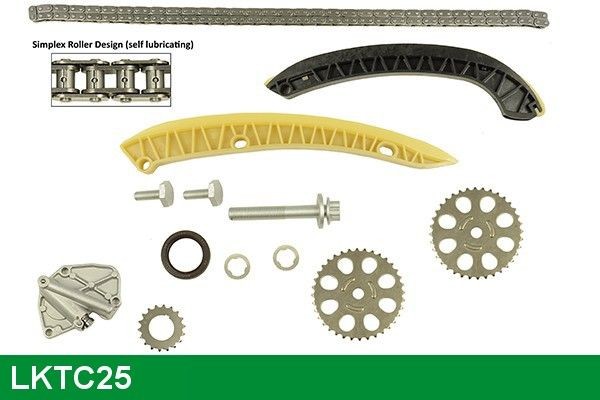 LUCAS LKTC25: Kit catena distribuzione Superiore, con guarnizioni, con ingranaggio