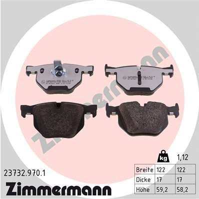 ZIMMERMANN 23732.970.1: Piduriklotsid rd:z Foto vastab tarnekomplektile