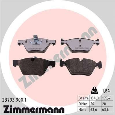 ZIMMERMANN 23793.900.1: Piduriklotsid rd:z Foto vastab tarnekomplektile