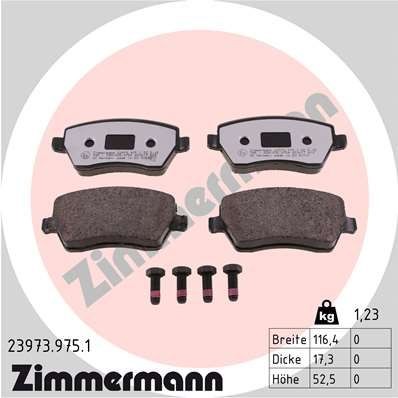 ZIMMERMANN 23973.975.1: Piduriklotsid rd:z Foto vastab tarnekomplektile, koos kruvidega