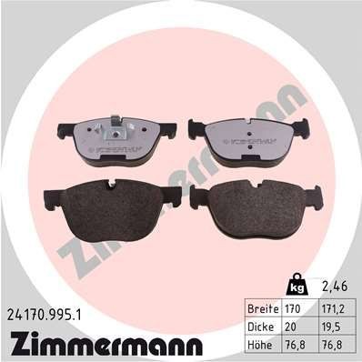 ZIMMERMANN 24170.995.1: Piduriklotsid rd:z Foto vastab tarnekomplektile