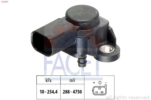 FACET 10.3231: Andur, kompressorirõhk Made in Italy - OE Equivalent
