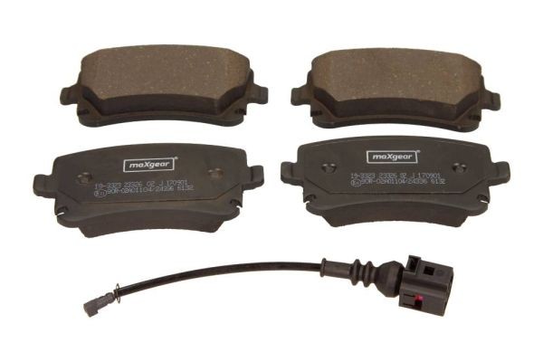MAXGEAR 19-3323: Piduriklotsid Tagasild, koos pidurisadula kruvidega
