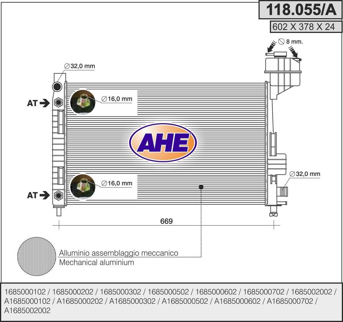 AHE 118.055/A: Radiator, racire motor