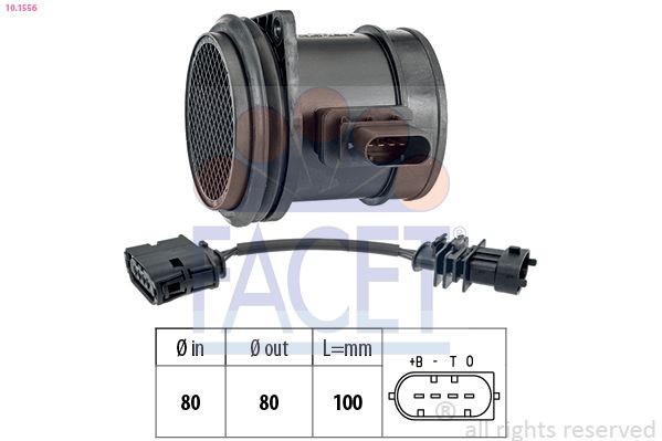 FACET 10.1556: Senzor debit aer Made in Italy - OE Equivalent