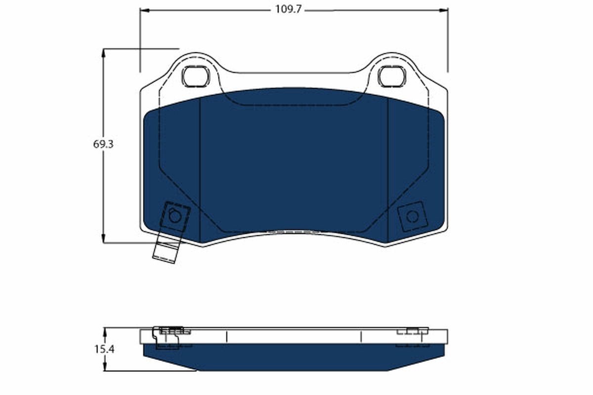 TRW GDB4171BTE: Piduriklotsid ELECTRIC BLUE