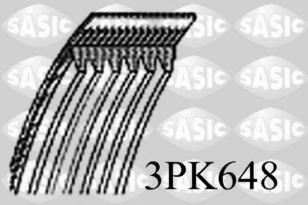 SASIC 3PK648: Soonrihm 648mm, Ribide arv: 3