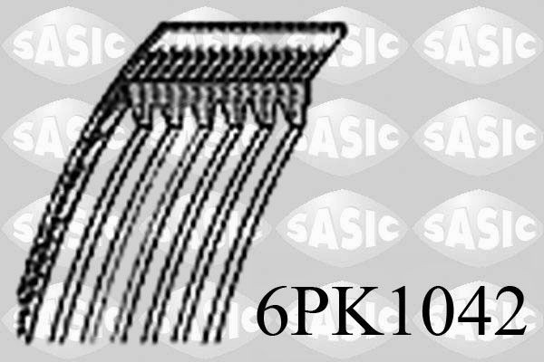 SASIC 6PK1042: Soonrihm 1042mm, Ribide arv: 6