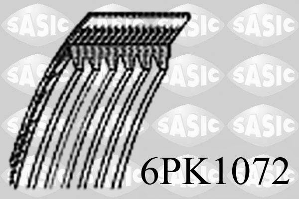 SASIC 6PK1072: Soonrihm 1072mm, Ribide arv: 6
