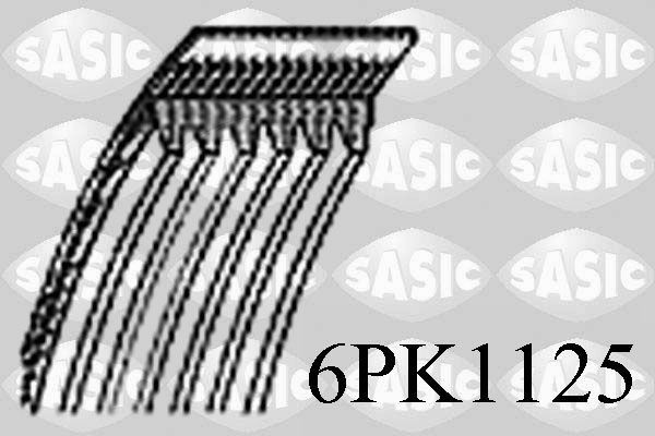 SASIC 6PK1125: Soonrihm 1125mm, Ribide arv: 6