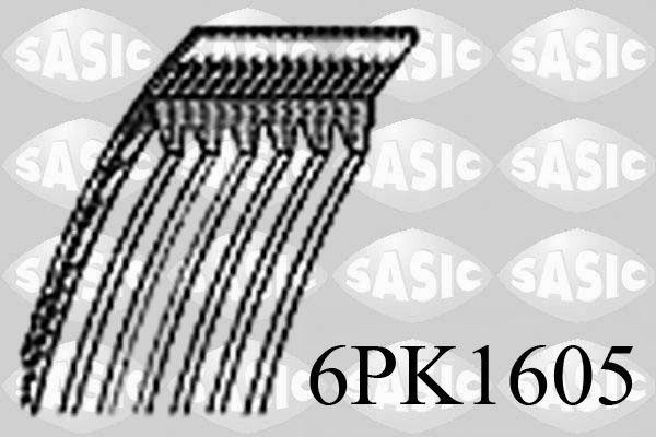 SASIC 6PK1605: Soonrihm 1605mm, Ribide arv: 6