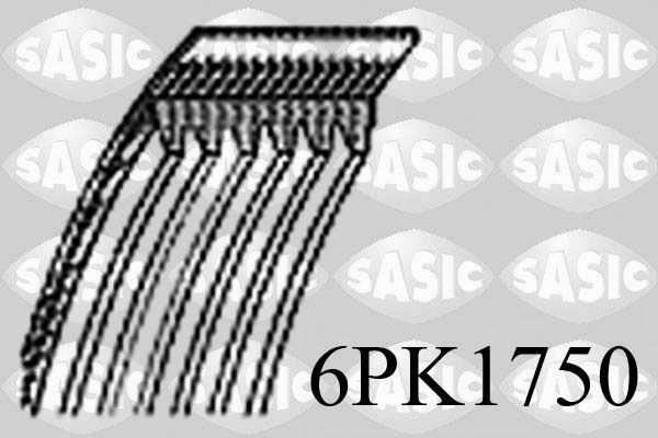 SASIC 6PK1750: Soonrihm 1750mm, Ribide arv: 6