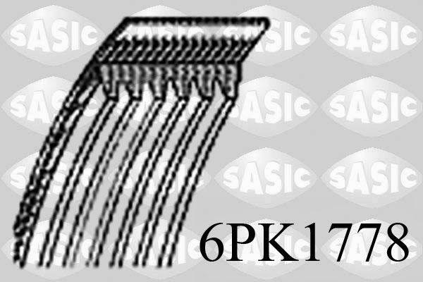 SASIC 6PK1778: Soonrihm 1778mm, Ribide arv: 6