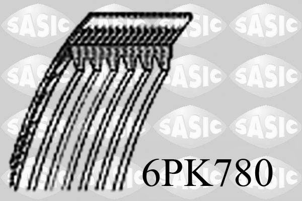 SASIC 6PK780: Soonrihm 780mm, Ribide arv: 6