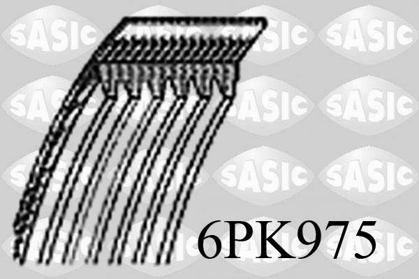 SASIC 6PK975: Soonrihm 975mm, Ribide arv: 6