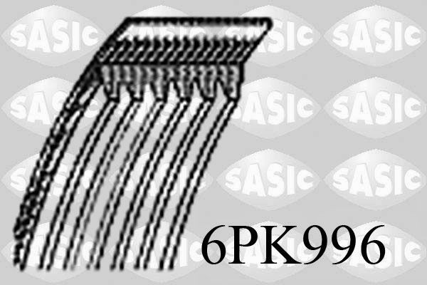 SASIC 6PK996: Soonrihm 996mm, Ribide arv: 6