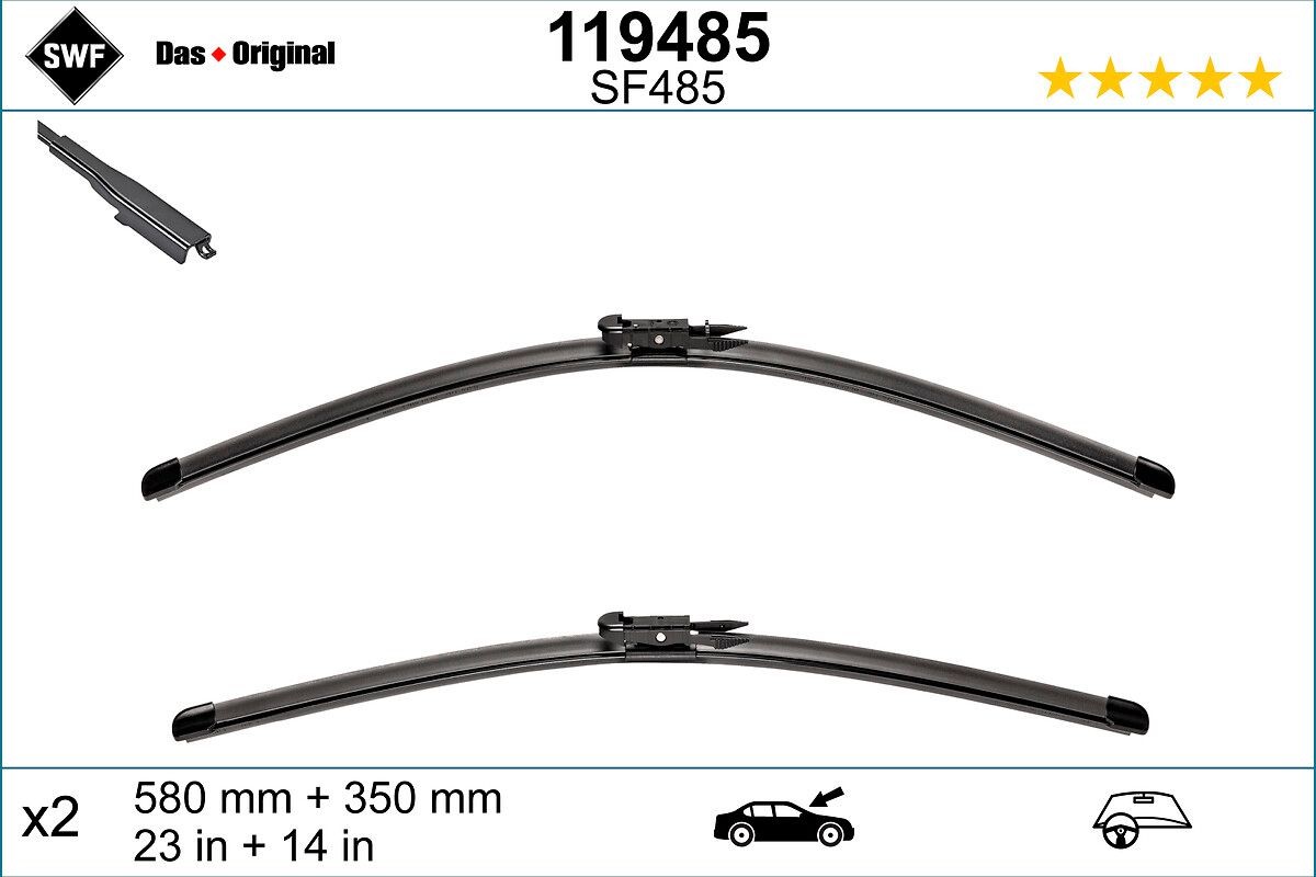 SWF 119485: Klaasipuhastaja DAS ORIGINAL SET ees, 580mm