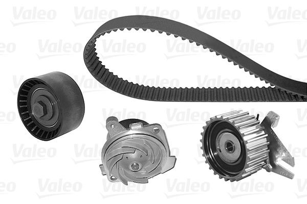 VALEO 614644: Pompă apă + kit distribuție dinti: 168, cu garnituri