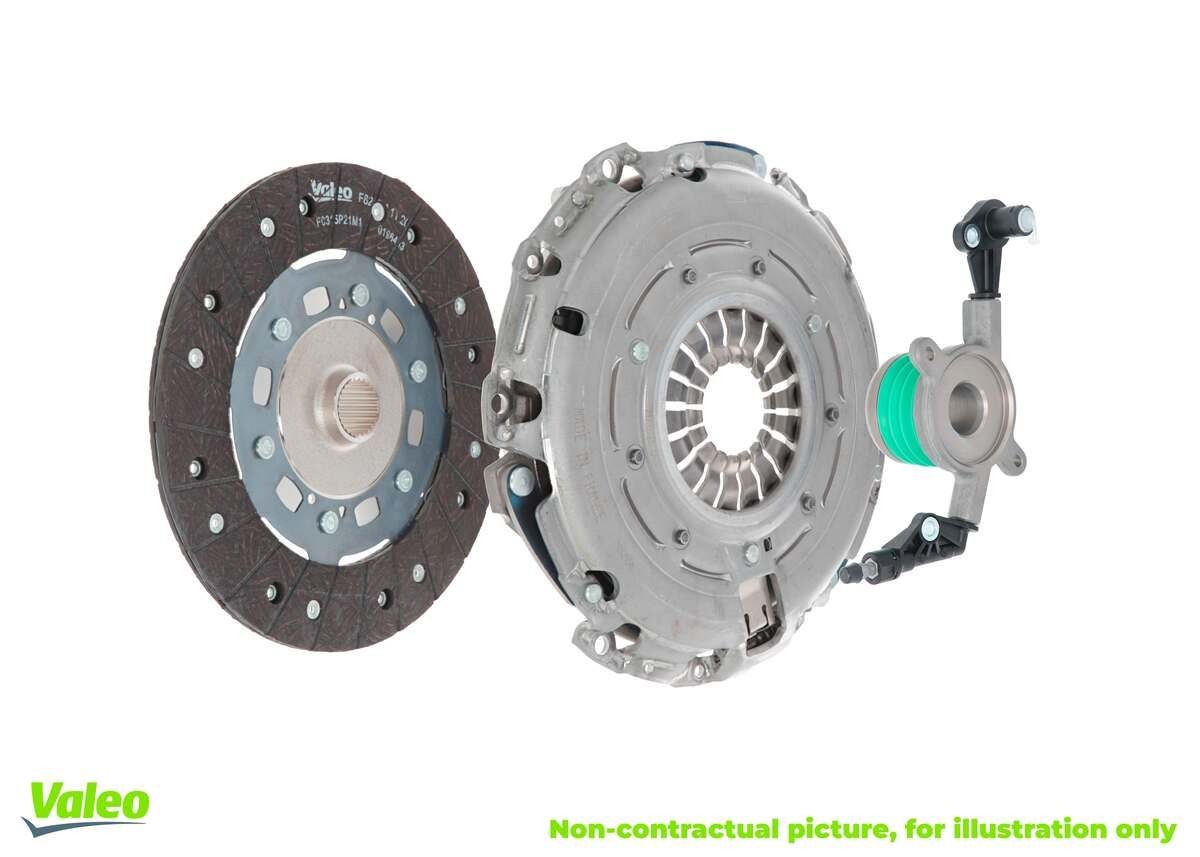 VALEO 834389: Kit frizione KIT3P (CSC) con tecnologia di auto-regolazione (SAT) con dispositivo disinnesto centrale, senza sensore
