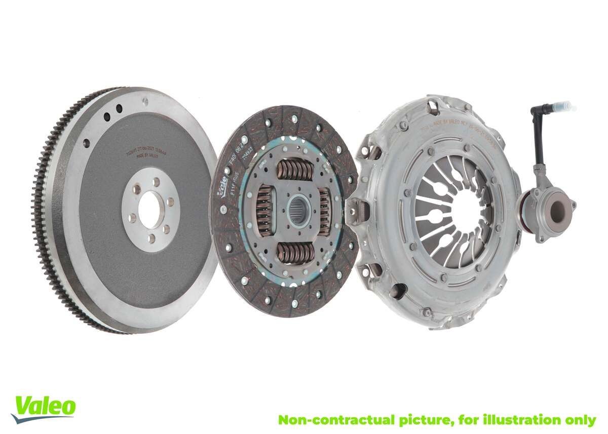 VALEO 845170: Kit ambreiaj KIT4P - CONVERSION KIT (CSC) with High Efficiency Clutch cu volant cu masă simplă, cu rulment de presiune, fara set suruburi