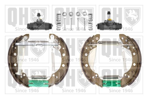 QUINTON HAZELL BS836K12: Set saboti frana cu cilindru receptor frâna, cu instructiuni montaj