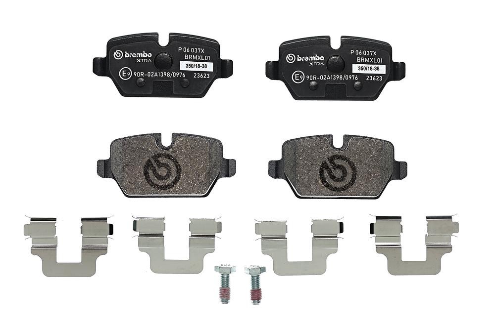 BREMBO P 06 037X: Bremžu kluči XTRA LINE ar piederumiem, ar bremžu suportu skrūvēm, ar piespiedējplāksni
