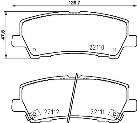 MINTEX MDB3999: Sada brzdových destiček, kotoučová brzda