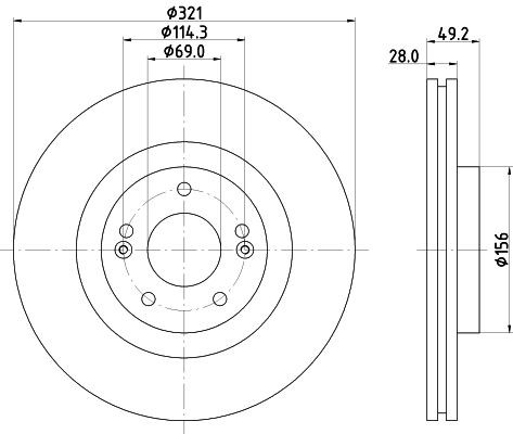 MINTEX MDC2390C: Piduriketas Ø: 321mm, sisemine õhutus, Ø: 321mm, kaetud, ilma rattakeskmeta, ilma rattalaagrita, ilma rattakinnituspoltideta