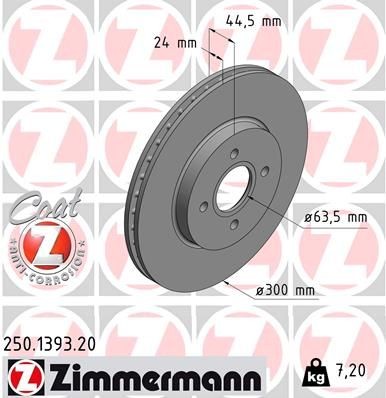 ZIMMERMANN 250.1393.20: Piduriketas COAT Z Ø: 300mm, sisemine õhutus, Ø: 300mm, kaetud
