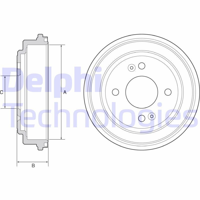 DELPHI BF551: Piduritrummel 220mm