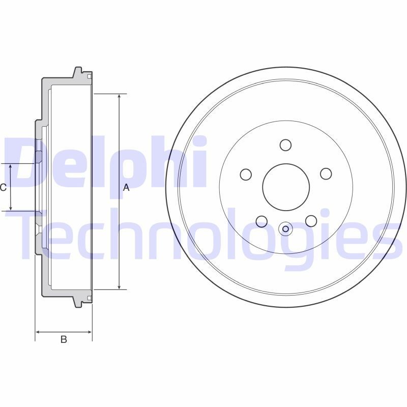 DELPHI BF553: Piduritrummel 298mm