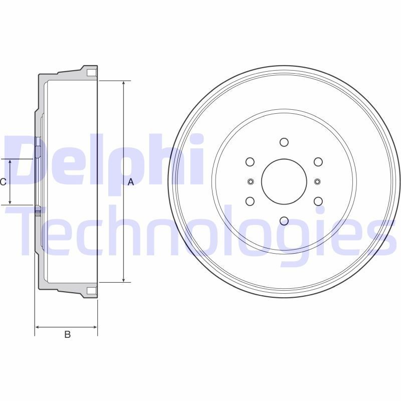 DELPHI BF557: Спирачен барабан 336mm
