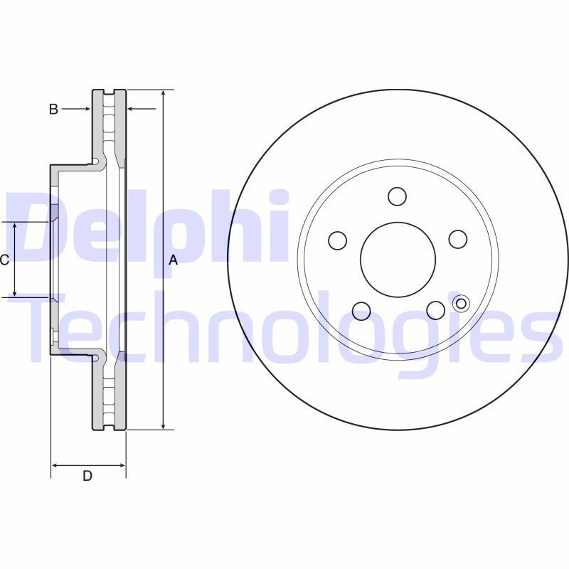 DELPHI BG4945C: Piduriketas Ø: 295mm, õhutusega, Ø: 295mm, kaetud