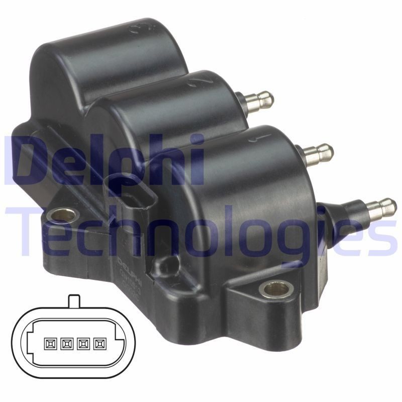 DELPHI GN10513-12B1: Süütepool 12V, 4-poolsus