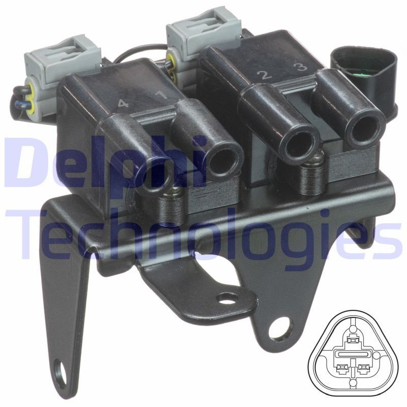DELPHI GN10829-12B1: Süütepool 12V, 3-poolsus