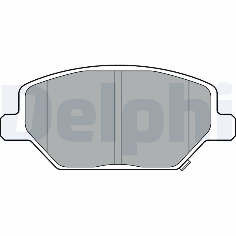 DELPHI LP3371: Plăcuțe de frână fara accesorii, cu tabla anti scartait