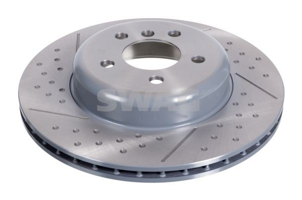 SWAG 20 10 5725: Disc de frână puntea spate, Ř: 345mm, cu fante/perforat, ventilat interior, Ř: 345mm, acoperit (cu un strat protector)