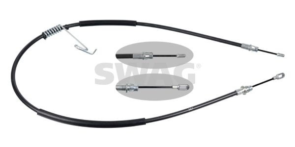 SWAG 50 10 1819: Cablu, frana de parcare spate stanga, 1532mm