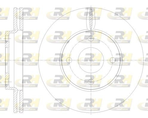 ROADHOUSE 61778.10: Disc de frână punte fata, Ř: 262mm, ventilat, Ř: 262mm