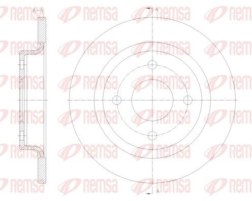 REMSA 61777.00: Piduriketas Tagasild, Ø: 253mm, täis, Ø: 253mm