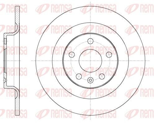 REMSA 61796.00: Disc de frână puntea spate, Ř: 302mm, plin, Ř: 302mm