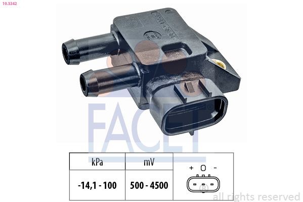 FACET 10.3342: Andur, heitgaasisurve Made in Italy - OE Equivalent ilma ühendustoruta