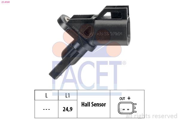FACET 21.0181: Andur, rattapöörete arv Made in Italy - OE Equivalent