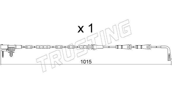 TRUSTING SU.357: Hoiatuskontakt, piduriklotsi kulumine