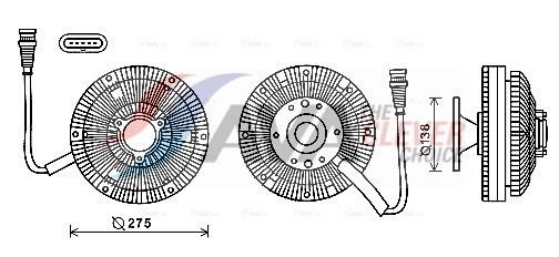 AVA COOLING SYSTEMS DFC068: Spojka ventilátora chladenia